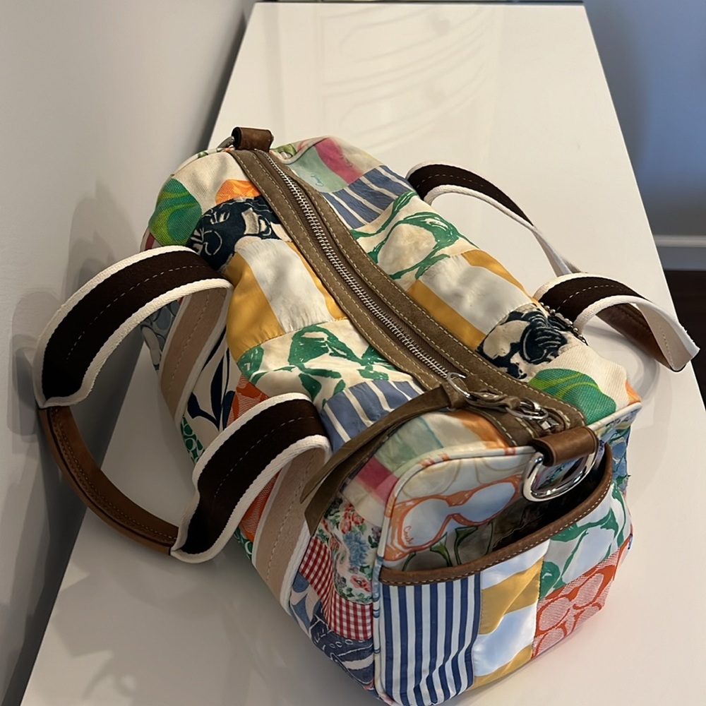 Coach Colorful Patchwork Satchel